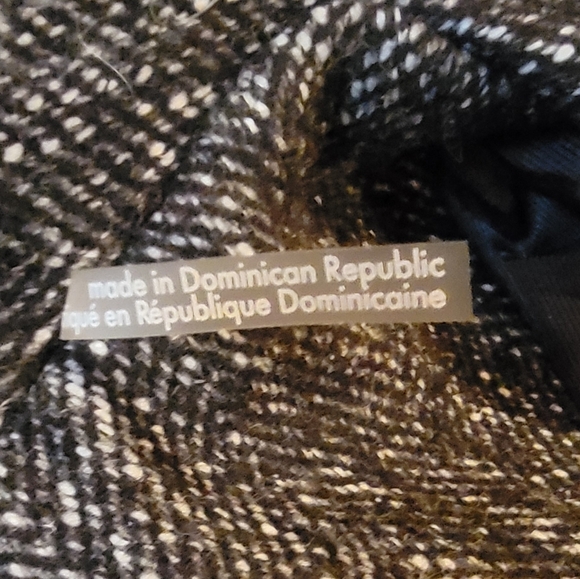 Cole Haan Signature Houndstooth Wool Blend Belted Trench Pea Coat Size 14 - Picture 3 of 9